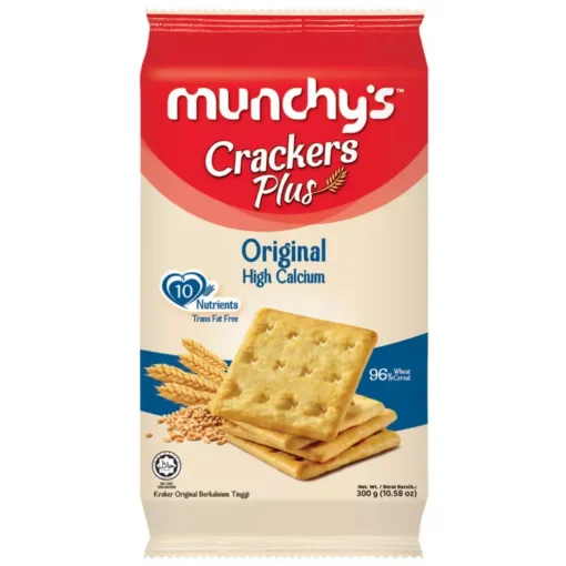 قیمت خرید فروش کراکر (بیسکویت) اوریجینال مانچیز با کلسیم بالا 300 گرمی Munchy's Crackers Plus Original High Calcium