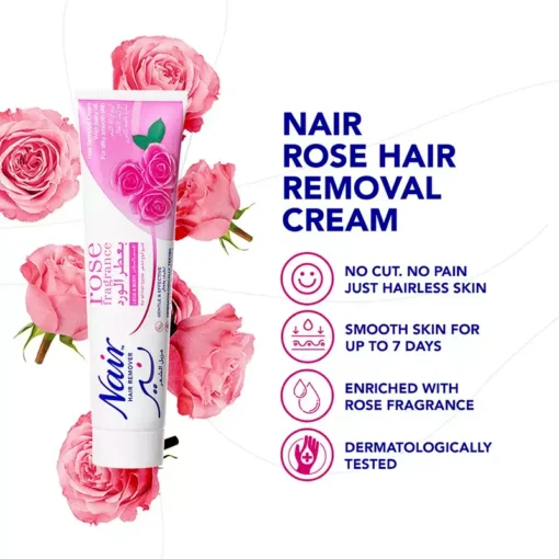 کرم موبر نیر با رایحه گل رز 110 گرمی Nair Hair Remover Rose Fragrance