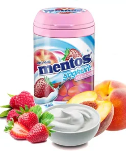 دراژه منتوس با طعم توت فرنگی و ماست 90 گرمی Mentos Dragee Strawberry Yogurt