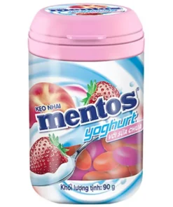 قیمت خرید فروش دراژه منتوس با طعم توت فرنگی و ماست 90 گرمی Mentos Dragee Strawberry Yogurt