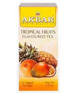 دمنوش اکبر با طعم میوه های گرمسیری 20 عددی Akbar Tropical Fruits Flavored Tea