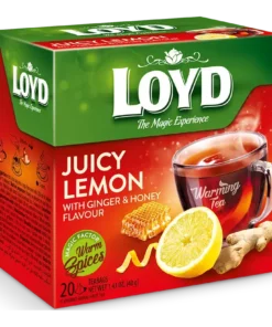 قیمت خرید فروش دمنوش چای لیمو لوید با طعم زنجیل و عسل 20 عددی Loyd Juicy Lemon with Ginger & Honey Taste