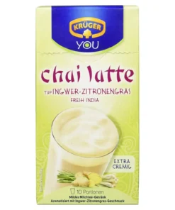 خرید چای لاته کروگر با طعم زنجبیل و پیازچه و خامه ی مضاعف Kruger Chai Latte Fresh india