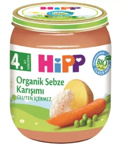 قیمت خرید غذای کمکی کودک (پوره) هیپ مخلوط سبزیجات ارگانیک بدون گلوتن 125 گرمی Hipp Organik Sebze Karisimi