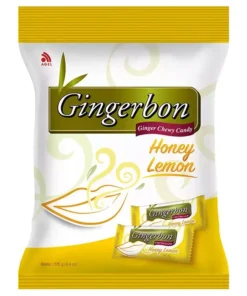 خرید پاستیل زنجبیلی جینجربون لیمو و عسل 125گرم Gingerbon Ginger Chewy Candy Honey Lemon