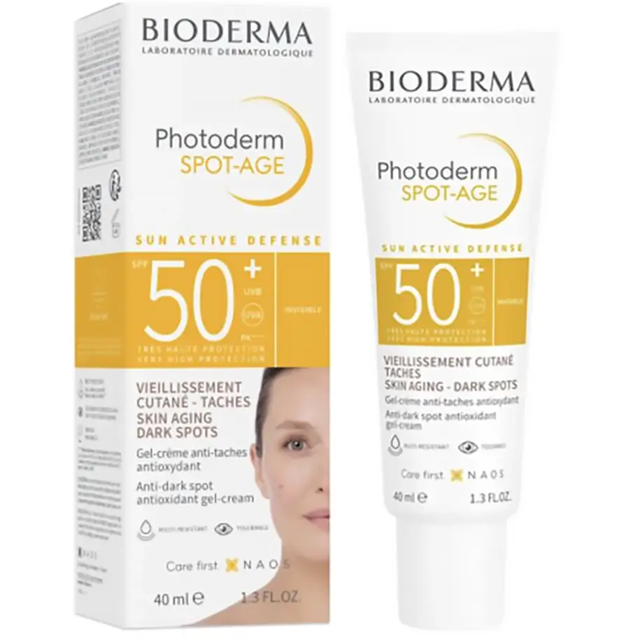 ژل کرم ضد آفتاب فتودرم اسپات بایودرما ضد لک و چروک مناسب انواع پوست 40 میل Bioderma Photoderm Spot-Age Gel-Cream 1 قیمت خرید فروش ژل کرم ضد آفتاب فتودرم اسپات بایودرما ضد لک و چروک 40 میل Bioderma Photoderm Spot-Age Gel-Cream
