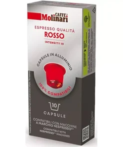 قیمت خرید فروش کپسول قهوه مولیناری روسو 50 گرمی-10عددی Molinari Espresso Espresso Qualita Rosso Coffee Capsules