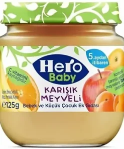 قیمت خرید فروش غذای کمکی کودک (پوره) هرو بیبی میوه های مختلف 125 گرمی Hero Baby Karisik Meyveli Kavanoz 