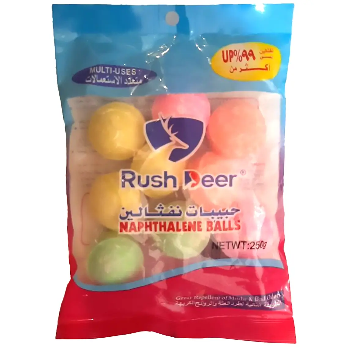 نفتالین رنگی خوشبو کننده راش دیر 250 گرمی Rush Deer Naphthalene Balls 1 قیمت خرید فروش نفتالین رنگی خوشبو کننده راش دیر 250 گرمی Rush Deer Naphthalene Balls