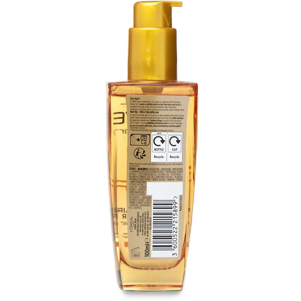روغن مو (سرم مو) لورال مدل اکستراردینری، درخشان کننده و نرم کننده 100 میل l'oreal elvive extraordinary oil miracle hair perfector 2 روغن مو (سرم مو) لورال مدل اکستراردینری، درخشان کننده و نرم کننده 100 میل