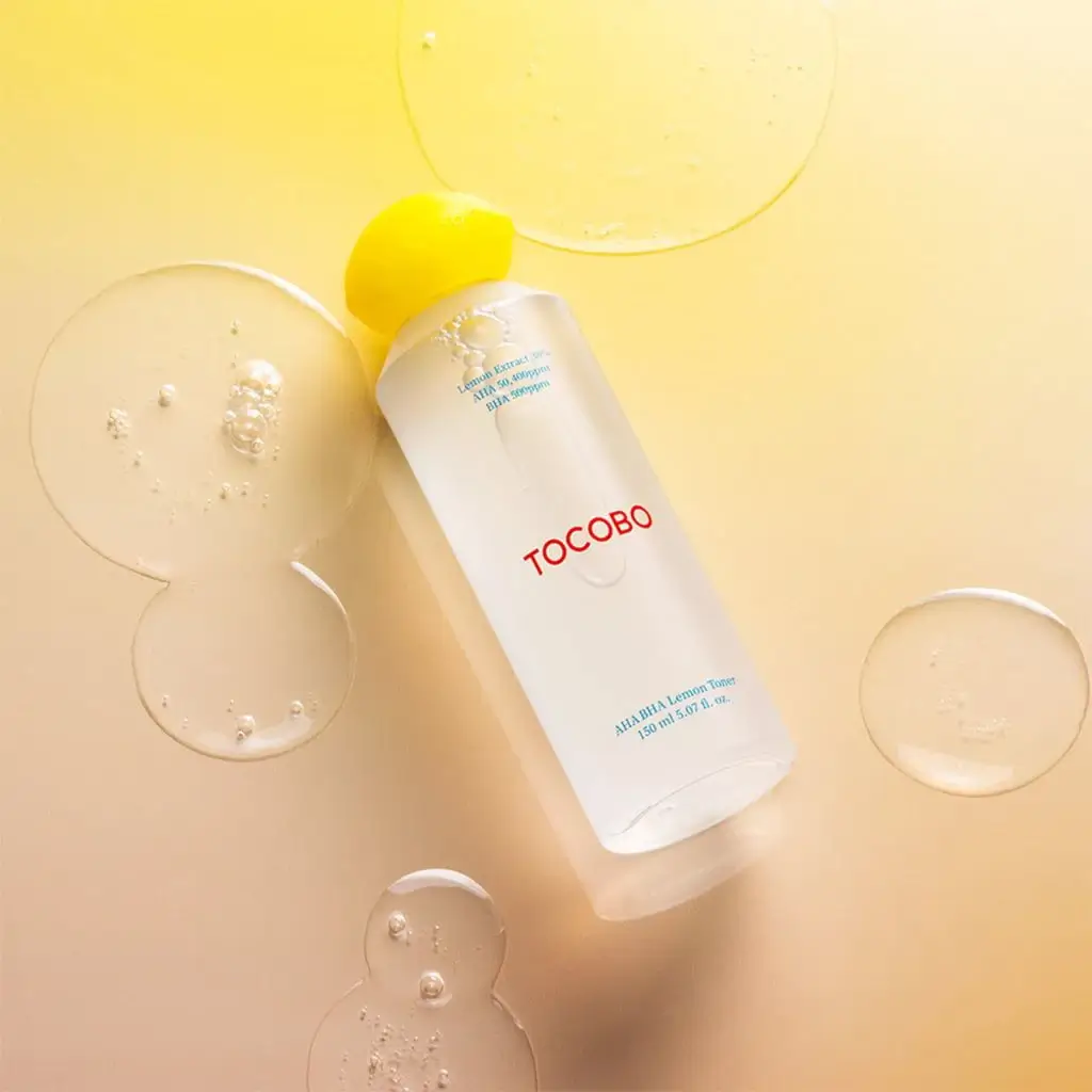 تونر پاکسازی عمیق و روشن ساز پوست AHA و BHA لیمویی توکوبو 150 میل Tocobo AHA BHA Lemon Toner 3 ویژگی های تونر پاکسازی عمیق و روشن ساز پوست AHA و BHA لیمویی توکوبو 150 میل Tocobo AHA BHA Lemon Toner
