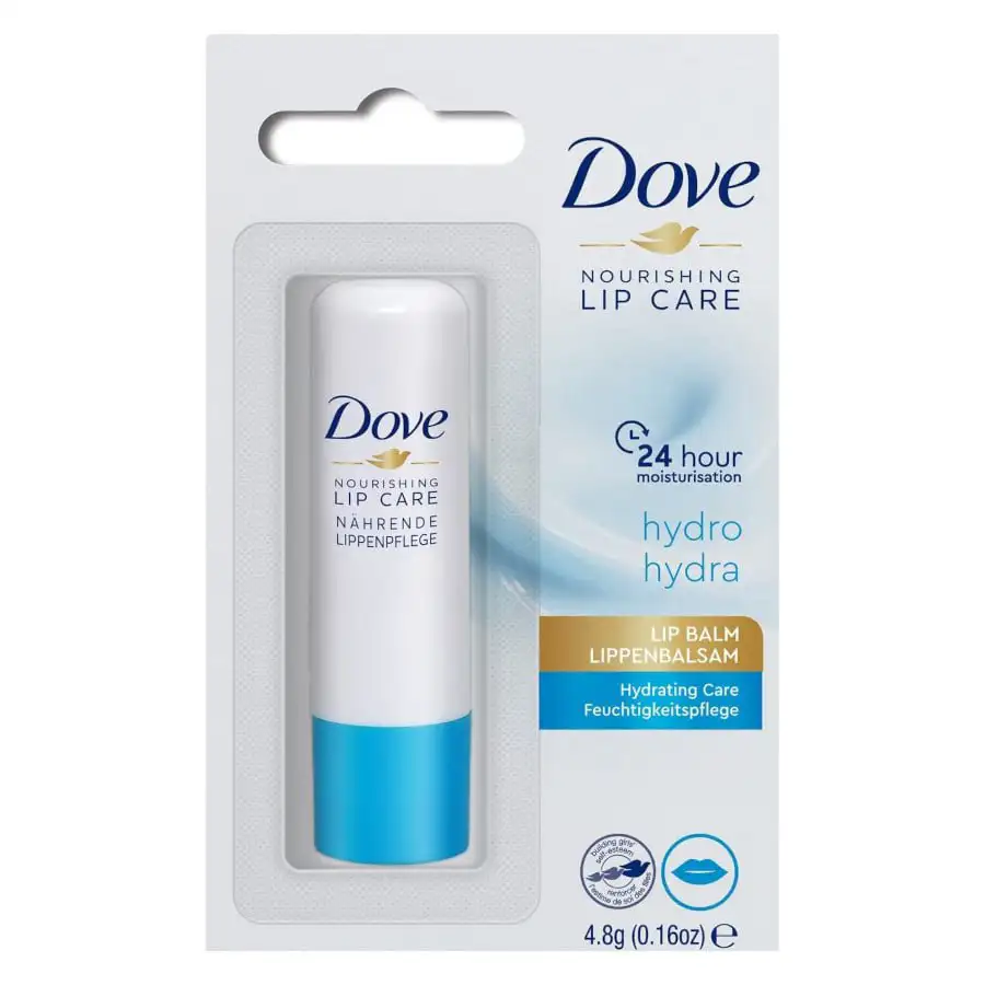 بالم لب داو هیدرو هیدرا آبرسان-مناسب لبهای خشک و ترک خورده 4.8 گرمی Dove Nurishing Lip Care Balm 1 خرید بالم آبرسان لب داو هیدرو هیدرا 4.8 گرمی Dove Nurishing Lip Care Balm