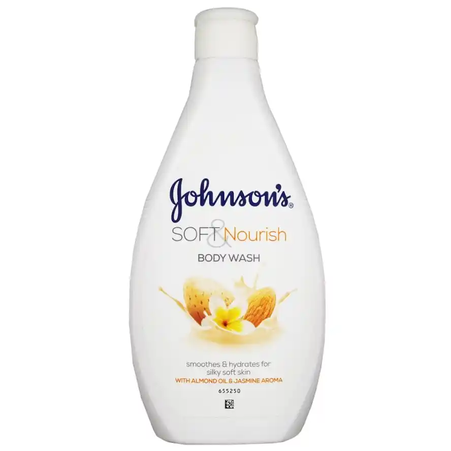 شامپو آبرسان و نرم کننده بدن جانسون سافت اند نوریش با عصاره بادام 400 میل Johnson's Soft & Nourish Bodywash 1 خرید شامپو آبرسان و نرم کننده بدن جانسون سافت اند نوریش 400 میل Johnson's Soft & Nourish Bodywash
