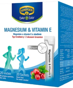 قیمت و خرید منیزیم و ویتامین ای کروگر دی بای دی 20 ساشه ای Kruger Day By Day Magnesium & Vitamin E