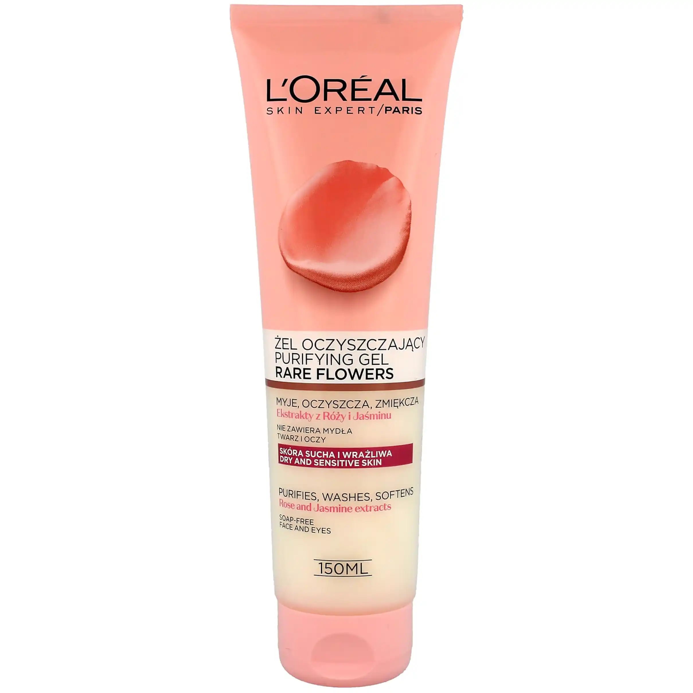 ژل پاکسازی آرایش لورال گلهای کمیاب برای پوست خشک و حساس 150 میل L'Oreal Paris Rare Flowers Purifying Gel 1 قیمت و خرید ژل پاکسازی آرایش لورال گلهای کمیاب برای پوست خشک و حساس 150 میل L'Oreal Paris Rare Flowers Purifying Gel