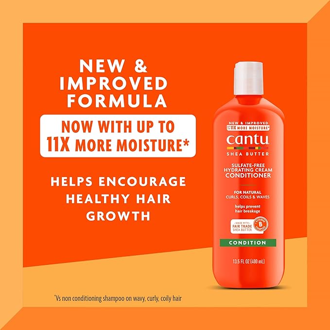 کاندیشنر (نرمکننده مو) کانتو حاوی شیباتر برای موهای فر و وز 400 میل Cantu Shea Butter Sulfate-Free Hydrating Cream Conditioner 5 کاندیشنر (نرمکننده مو) کانتو حاوی شیباتر برای موهای فر و وز 400 میل Cantu Shea Butter Sulfate-Free Hydrating Cream Conditioner