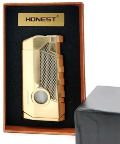 فندک اتمی هانست 3شعله با پانچر سیگار برگ مدل LIHN-1685 7 قیمت و خرید فندک اتمی هانست 3شعله مدل LIHN-1685