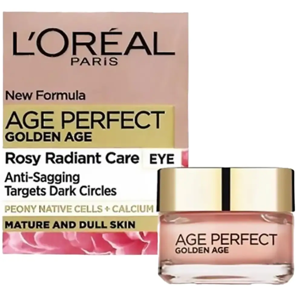 کرم دور چشم لورآل پاریس گلدن ایج ضد چروک و افتادگی +60 سال ۱۵ میل L'OREAL PARIS Age Perfect Golden Age EYe Cream 1 قیمت و خرید کرم دور چشم لورآل پاریس گلدن ایج ضد چروک و افتادگی ۱۵ میل L'OREAL PARIS Age Perfect Golden Age EYe Cream