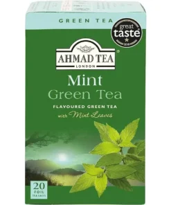 خرید و قیمت دمنوش چای سبز و نعناع احمد: آرامبخش و نشاط‌آورAhmad Tea Green Tea Mint