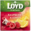 دمنوش کیسهای لوید با طعم تمشک و لیمو - 20 عددی Loyd Raspberry and Lemon 3 خرید و قیمت دمنوش کیسهای لوید با طعم تمشک و لیمو بدون قند و کافئین بسته 20 عددی fruit tea loyd pyramids with raspberry and lemon flavor