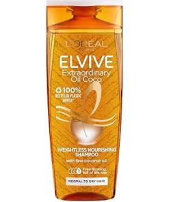 قیمت و خرید شامپو لورال الویتال نارگیلی بدون سیلیکون 400 میل LOreal Paris Elvital shampoo extra coconut oil