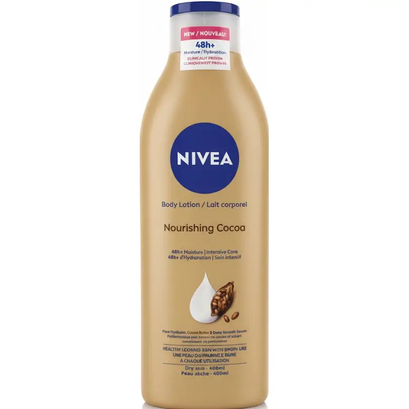 لوسیون بدن کاکائو نیوآ آبرسان فوری و درخشانکننده - مناسب پوست خشک - 400 میل Nivea Body Lotion Nourishing Cocoa 1 خرید و قیمت لوسیون بدن کاکائو نیوآ آبرسان فوری و درخشانکننده - مناسب پوست خشک - 400 میل Nivea Body Lotion Nourishing Cocoa