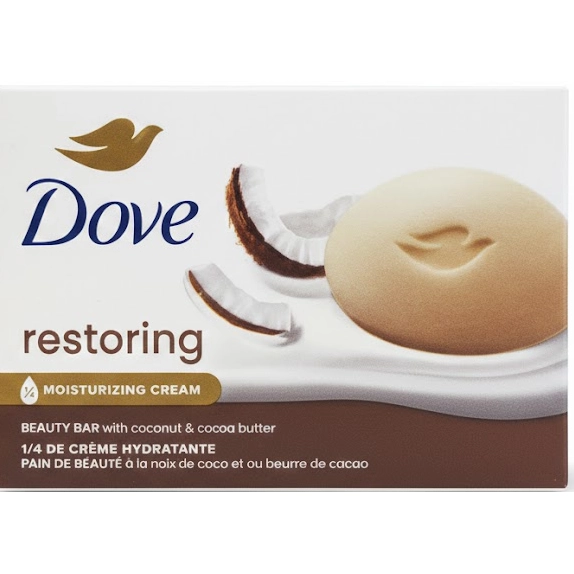 پن و صابون احیاکننده داو روغن نارگیل و کره کاکائو 106 گرمی Dove Beauty Bar Soap Restoring Coconut and Cocoa Butter 1 قیمت و خرید پن احیاکننده داو روغن نارگیل و کره کاکائو 106 گرمی Dove Beauty Bar Soap Restoring Coconut and Cocoa Butter