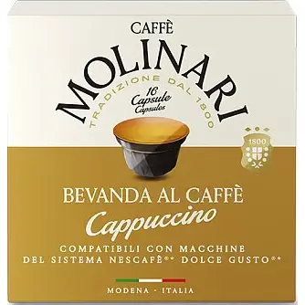 کپسول کاپوچینو کافه مولیناری طعم شیرین مخصوص دولچه گوستو 16 عددی Caffe Molinari Bevanda Al Caffe Cappuccino 1 قیمت و خرید کپسول کاپوچینو کافه مولیناری طعم شیرین16 عدد Caffe Molinari Bevanda Al Caffe Cappuccino