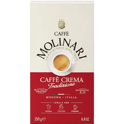 پودر قهوه مولیناری قرمز 70عربیکا ۲۵۰ گرم Molinari Tradizione ground coffee 1 پودر قهوه مولیناری قرمز ۲۵۰ گرم Molinari Tradizione ground coffee
