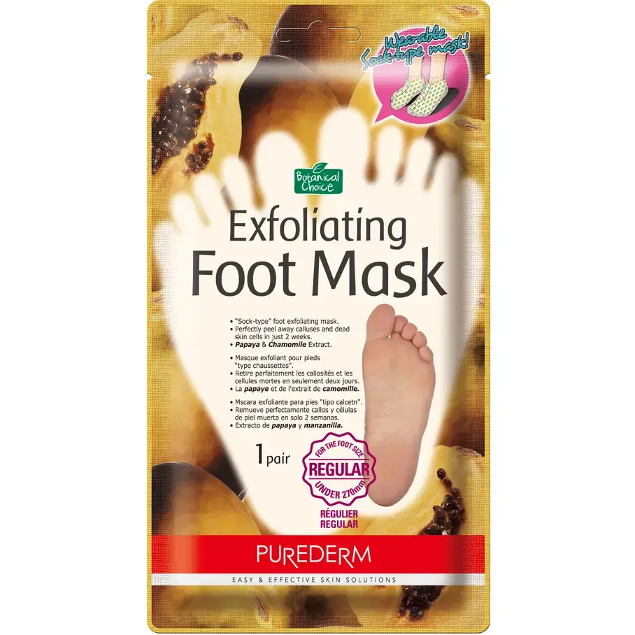ماسک لایه بردار و نرم کننده پا پیوردرم Purederm Exfoliating Foot Mask 1 قیمت و خرید ماسک لایه بردار و نرم کننده پا پیوردرم Exfoliating Foot Mask