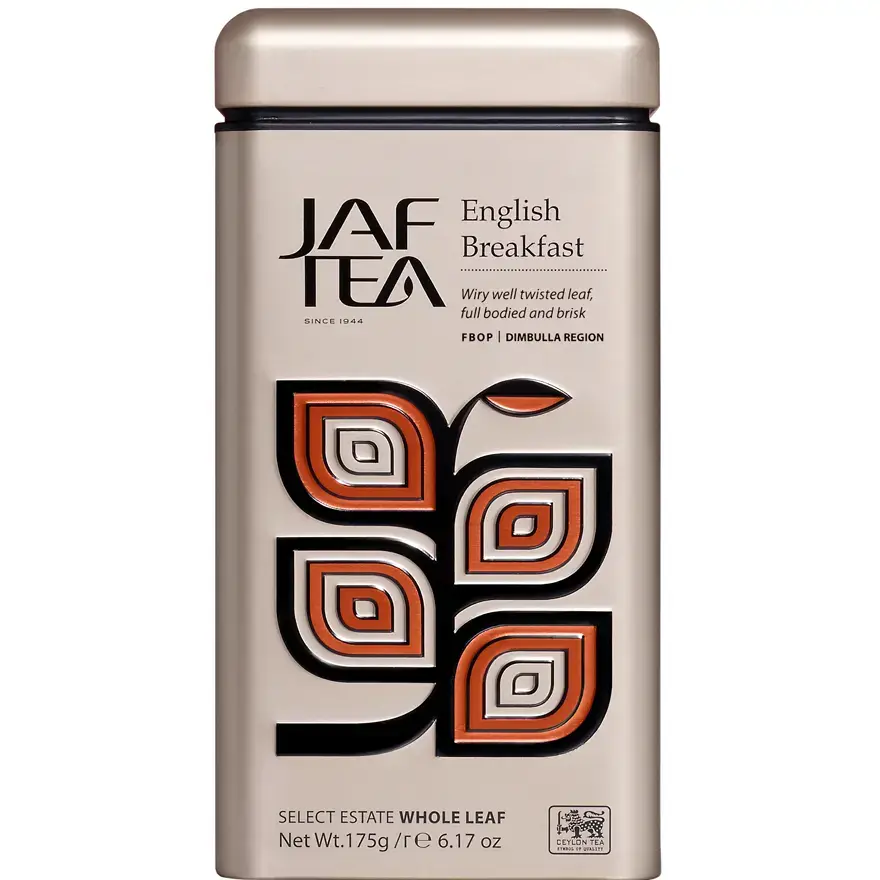 چای جف تی انگلیش برکفست اصل سیلان 175گرم JAF TEA ENGLISH BREAKFAST 1 قیمت و خرید چای جف تی انگلیش برکفست اصل سیلان17گرم JAF TEA ENGLISH BREAKFAST