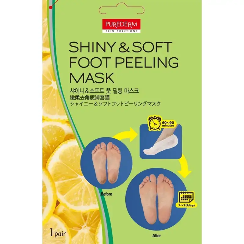 ماسک لایه بردار و نرم کننده پا پیوردرم Purederm Shiny & Soft Foot Peeling Mask 1 قیمت و خریدماسک لایه بردار و نرم کننده پا پیوردرم Shiny & Soft