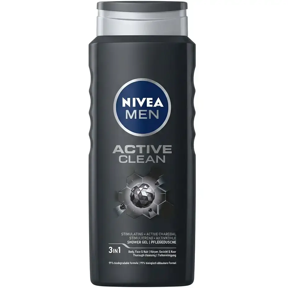 ژل شستشوی ۳ در ۱ سر، صورت و بدن نیوآ مردانه زغالی حجم ۵۰۰ میل Nivea Men Active Clean 3 in 1 1 قیمت و خریدژل شستشوی ۳ در ۱ سر، صورت و بدن نیوآ مردانه زغالی حجم ۵۰۰ میلNivea Men Active Clean 3 in 1