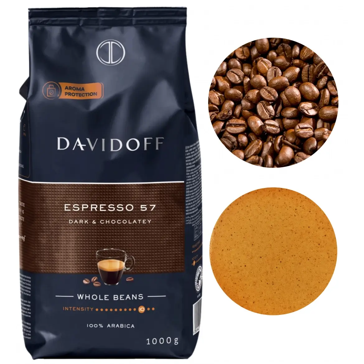دانه قهوه دیویدوف اسپرسو 57 100% عربیکا رست دارک 1 کیلوگرم Davidoff Espresso 57 2 قیمت وخرید:دانه قهوه دیویدوف اسپرسو 57 100% عربیکا رست دارک 1 کیلو گرم Davidoff Espresso 57 Whole Beans