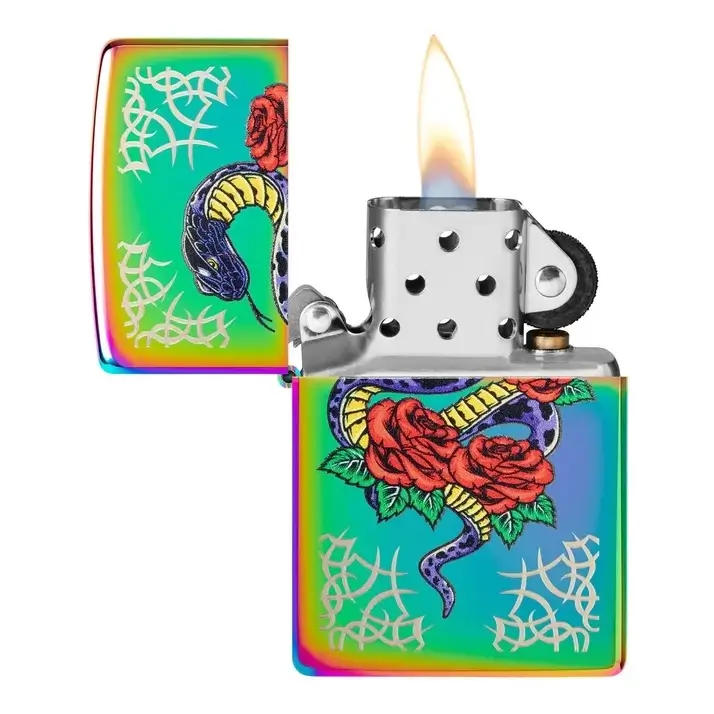 فندک زیپو Zippo 48395 Rose Snake Tattoo Design 2 فندک زیپو Zippo 48395 Rose Snake Tattoo Design - Image 2