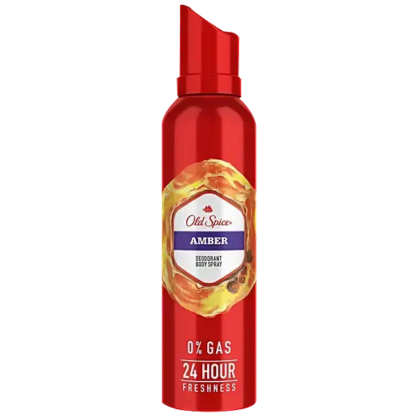 اسپری بدن دئودورانت الد اسپایس آمبر با رایحه کهربا ۱۴۰ میلیلیتر Old Spice Amber Deodorant Body Spray 1 قیمت و خرید:اسپری بدن دئودورانت مدل آمبرالد اسپایس با طراوت ۲۴ ساعته فاقد گاز ۱۴۰ میلیلیتر Old Spice Amber Deodorant Body Spray