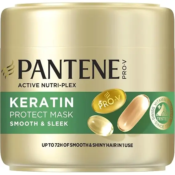 ماسک مو پنتن ضد وز حاوی روغن آرگان و کراتین 300 میلPantene Keratin Protect Mask Smooth & Sleek 1 قیمت و خرید:ماسک مو پنتن ضد وز حاوی روغن آرگان 300 میل Keratin Protect Mask Smooth & Sleek