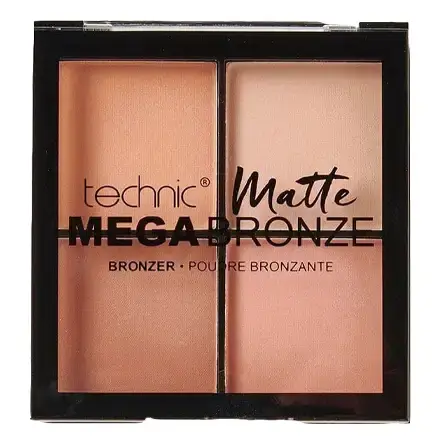 پالت برنزر ۴ رنگ مات مگا برنز تکنیک گرمابخشی طبیعی و زاویهسازی ملایم Technic Matte Mega Bronze Palette 1 پالت برنزر ۴ رنگ مات مگا برنز تکنیک گرمابخشی طبیعی و زاویهسازی ملایم Technic Matte Mega Bronze Palette