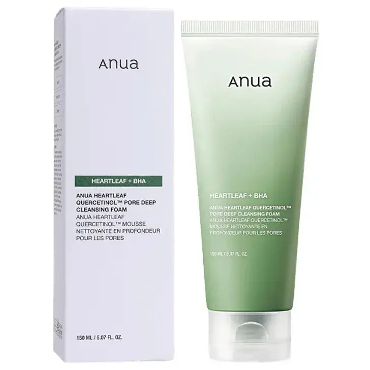 فوم شستشو هارتلیف آنوا کوئرستینول، پاککنندهٔ عمقی منافذ ۱۵۰ میل Anua Heartleaf Quercetinol Pore Deep Cleansing Foam 1 فوم شستشو هارتلیف آنوا کوئرستینول، پاککنندهٔ عمقی منافذ ۱۵۰ میل Anua Heartleaf Quercetinol Pore Deep Cleansing Foam