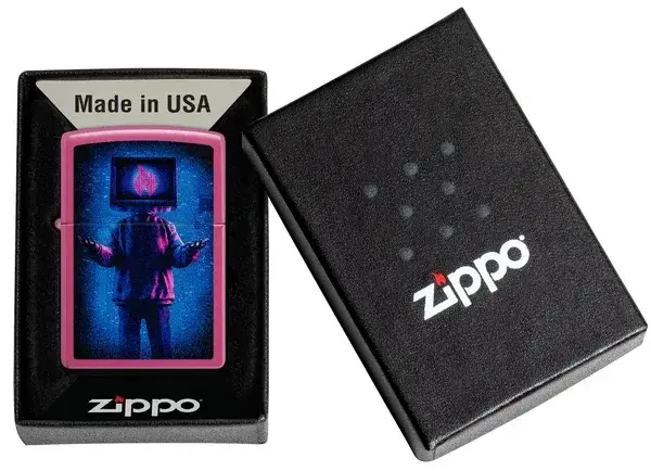 فندک زیپو صورتی طرح مرد تلویزیونی Zippo 48515 Flame TV Man Design 4 قیمت و خرید:فندک زیپو صورتی طرح مرد تلویزیونی Zippo 48515 Flame TV Man Design