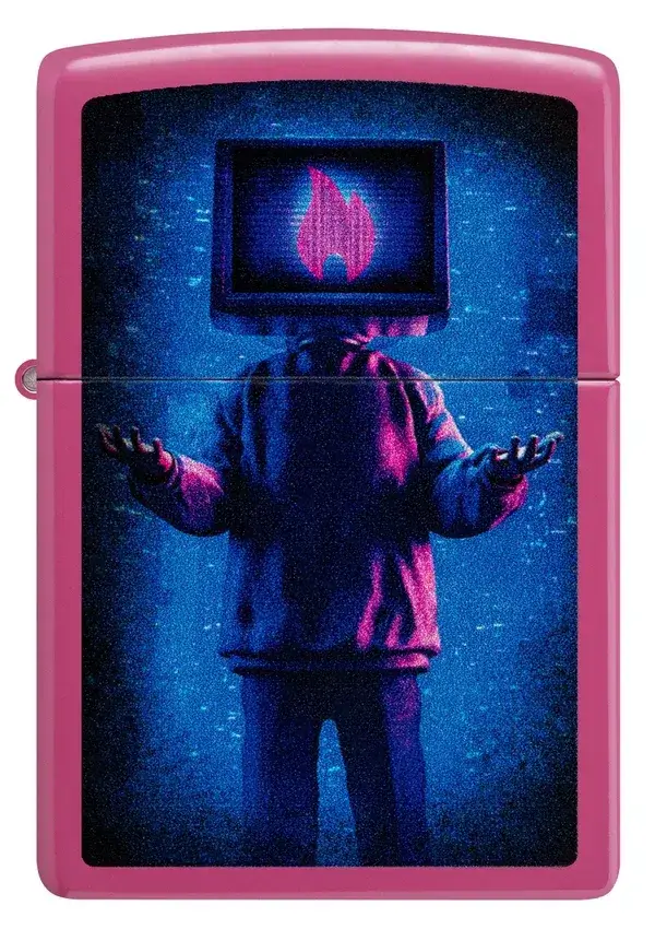 فندک زیپو صورتی طرح مرد تلویزیونی Zippo 48515 Flame TV Man Design 5 فندک زیپو صورتی طرح مرد تلویزیونی Zippo 48515 Flame TV Man Design - تصویر 5
