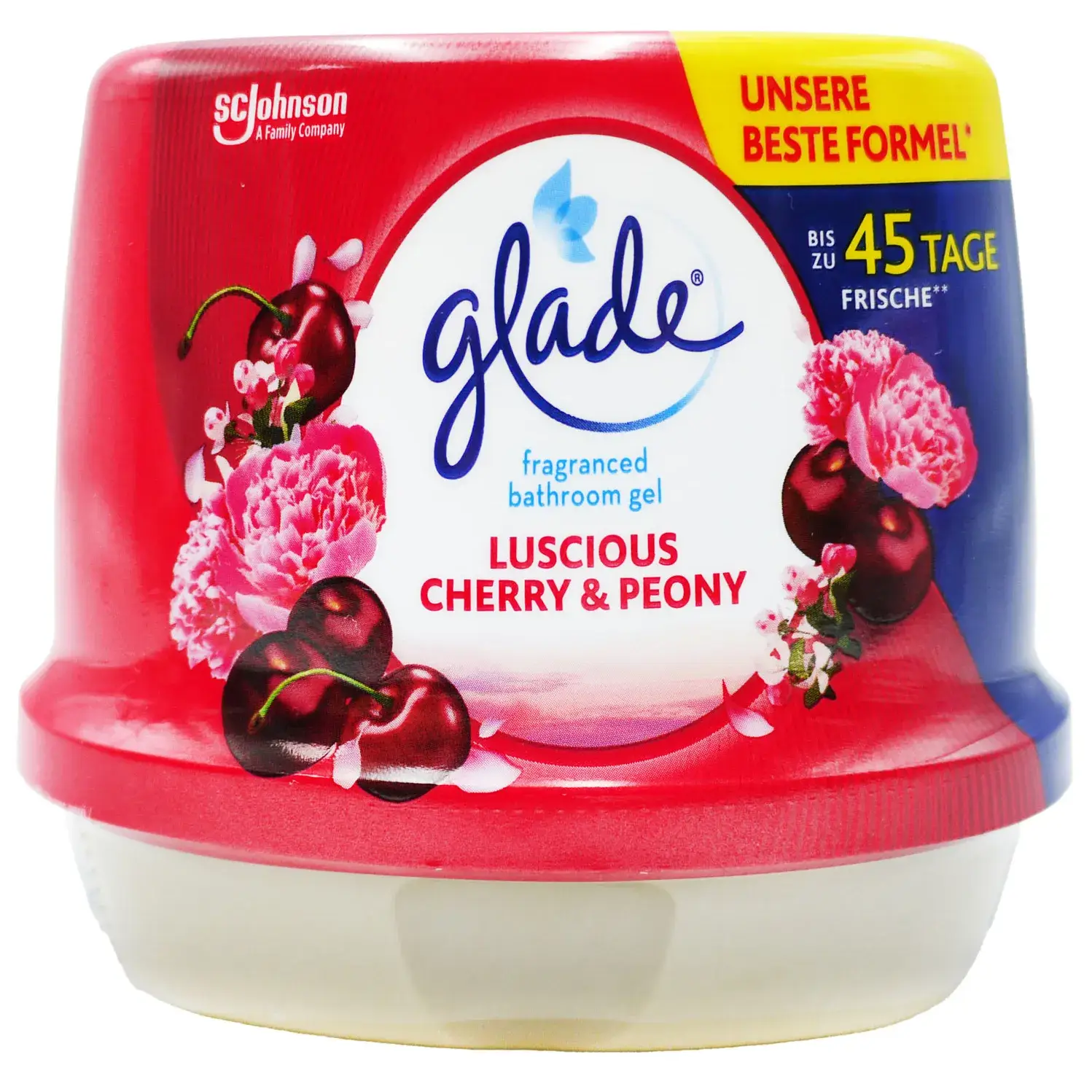 ژل خوشبوکننده سرویس بهداشتی گلید رایحهی گیلاس و گل صدتومانی 180 گرم Glade Fragranced Bathroom Gel Luscious Cherry & Peony 1 قیمت و خرید:ژل خوشبوکننده سرویس بهداشتی گلید رایحهی گیلاس و گل صدتومانی 180 گرم Glade Fragranced Bathroom Gel Luscious Cherry & Peony