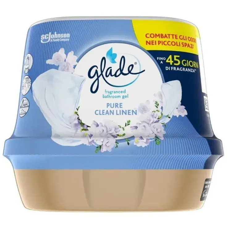 ژل خوشبوکننده سرویس بهداشتی گلید رایحهی رایحهی ملحفهی تمیز 180 گرم Glade Fragranced Bathroom Gel Pure Clean Linen 1 قیمت و خرید:ژل خوشبوکننده سرویس بهداشتی گلید رایحهی رایحهی ملحفهی تمیز 180 گرم Glade Fragranced Bathroom Gel Pure Clean Linen