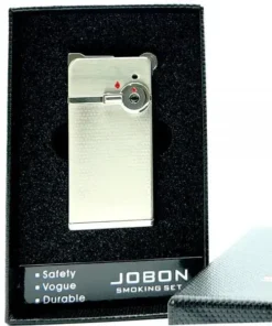 فندک جوبون دو حالته اتمی و شمعی نقرهای مدل Jobon LIJB-1530 7 فندک جوبون دو حالته اتمی و شمعی نقرهای مدل Jobon LIJB-1530