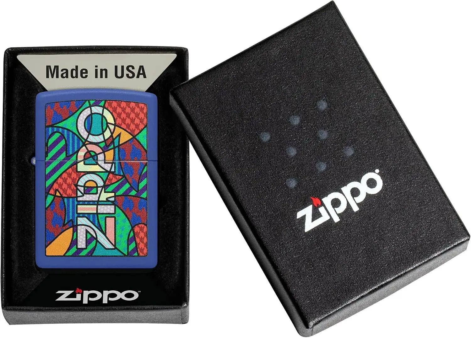 فندک زیپو آبی مات طرح انتزاعی Zippo 48707 Abstract Design 5 قیمت و خرید:فندک زیپو آبی مات طرح انتزاعی Zippo 48707 Abstract Design