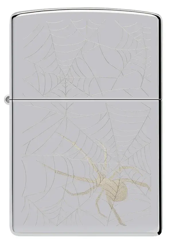 فندک زیپو کروم براق طرح تار عنکبوت Zippo 48767 Spider Web Design 5 فندک زیپو کروم براق طرح تار عنکبوت Zippo 48767 Spider Web Design - تصویر 5