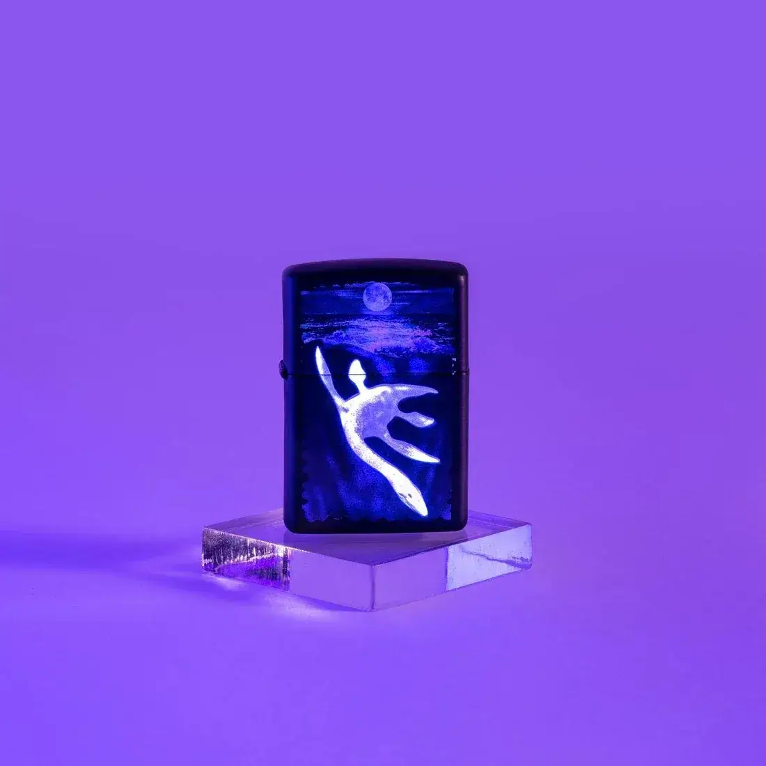 فندک زیپو مشکی مات طرح هیولای لاک نس بلک لایت Zippo 49697 Black Light Loch Ness Design 2 فندک زیپو مشکی مات طرح هیولای لاک نس بلک لایت Zippo 49697Black Light Loch Ness Design