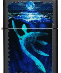 فندک زیپو مشکی مات طرح هیولای لاک نس بلک لایت Zippo 49697 Black Light Loch Ness Design 9 فندک زیپو مشکی مات طرح هیولای لاک نس بلک لایت Zippo 49697 Black Light Loch Ness Design