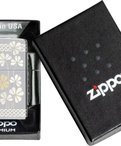 فندک زیپو کروم براق طرح شبدر Zippo 48586 Clover Design 9 قیمت و خرید:فندک زیپو کروم براق طرح شبدر Zippo 48586 Clover Design