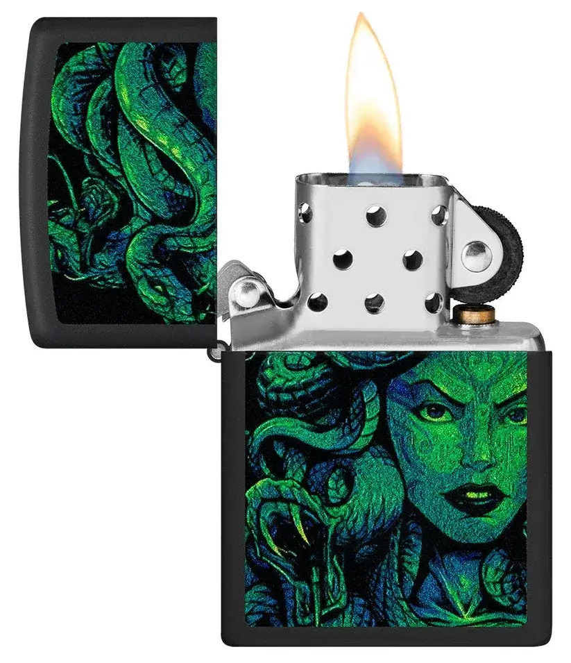 فندک زیپو مشکی مات طرح مدوسا Zippo 48609 Medusa Design Design 3 قیمت و خرید:فندک زیپو مشکی مات طرح مدوسا Zippo 48609 Medusa Design Design